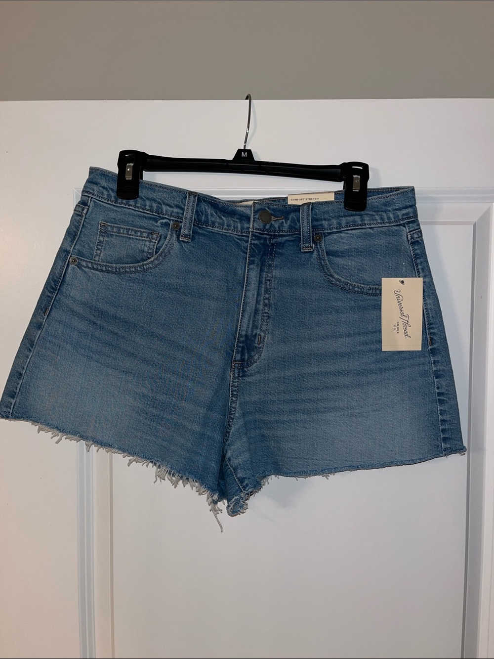 Universal Thread High-Rise 90s Cutoff Jean Shorts - Medium Wash (Size 10/R) NWT